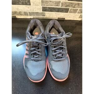K-Swiss Pickleball DuraWrap Shoes Size 7.5 Gray Grey Coral